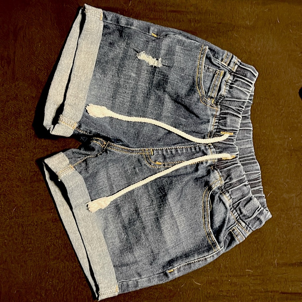 Jean Shorts with Elastic Band